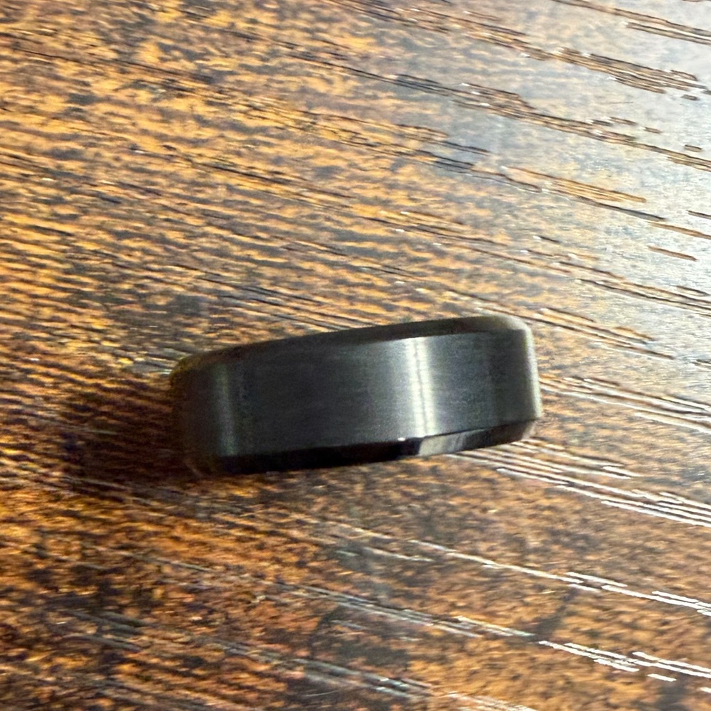 Black Stainless Steel Ring Size 10